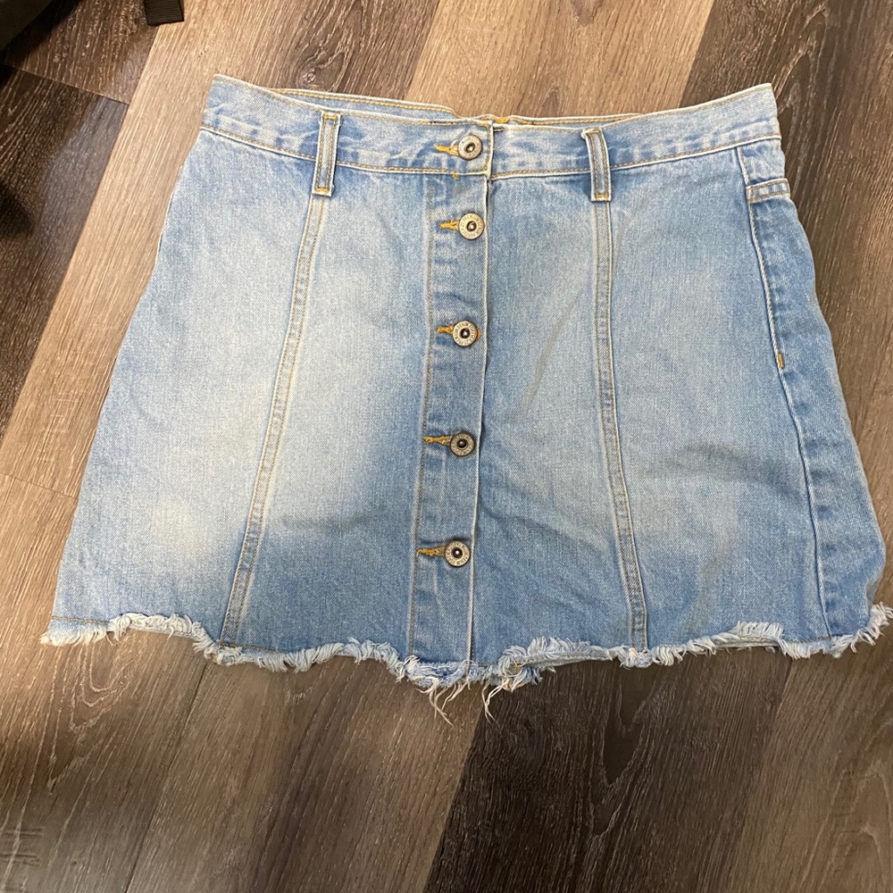 Forever 21 Button Up Jean Skirt
